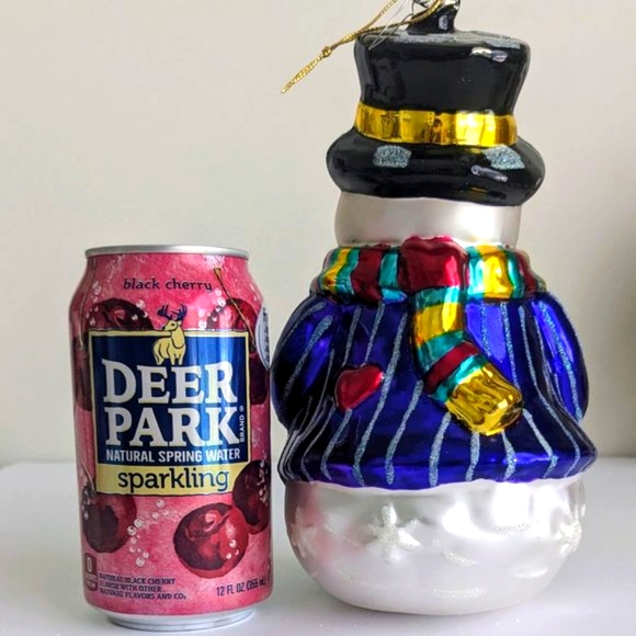 Vintage Extra Large 9" Glass Snowman Ornament European Christmas XL - Picture 2 of 16